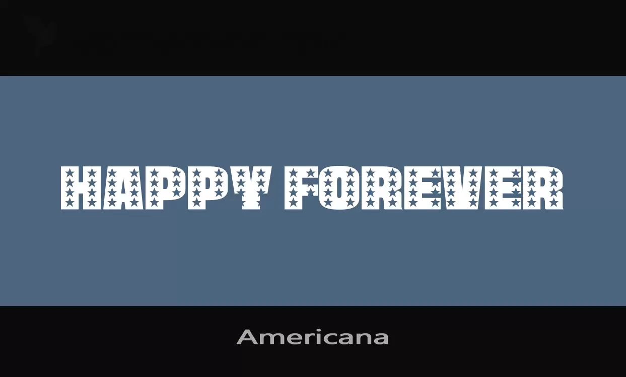 Font Sample of Americana