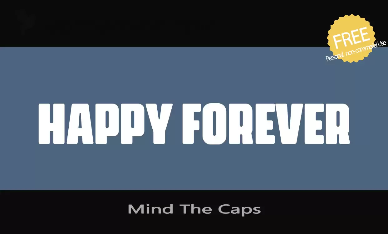 Font Sample of Mind-The-Caps