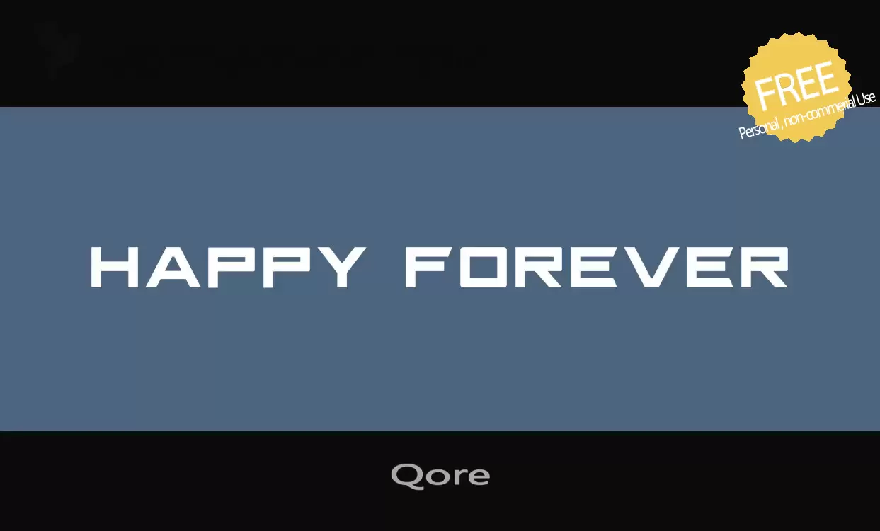 Font Sample of Qore