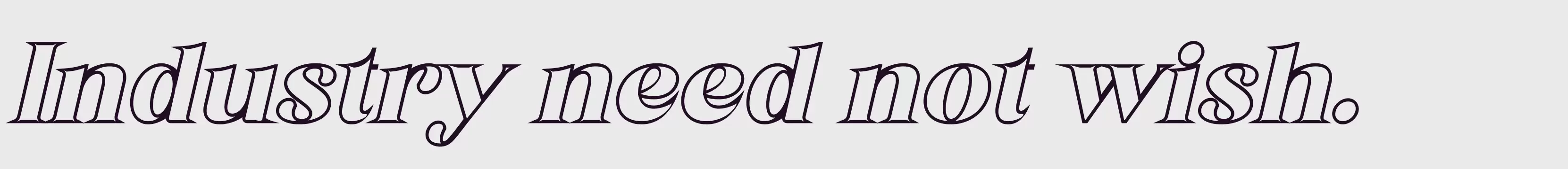 Preview Of Begika Outline Italic