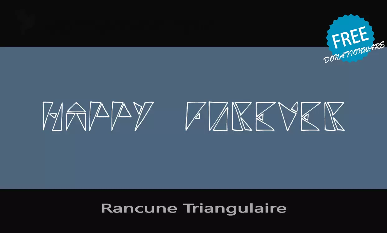 Font Sample of Rancune-Triangulaire