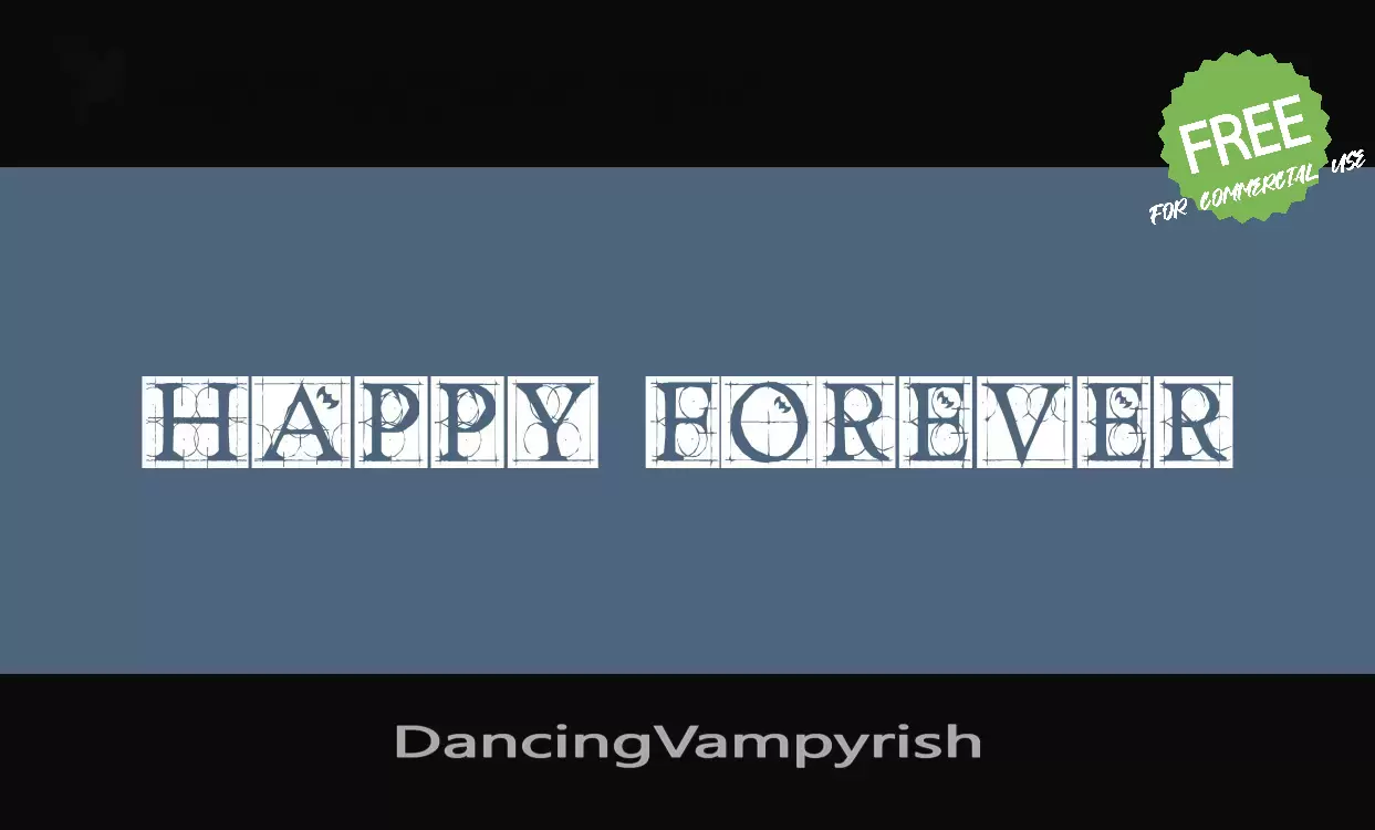 Font Sample of DancingVampyrish