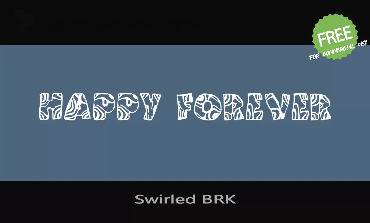 「Swirled BRK」字体效果图