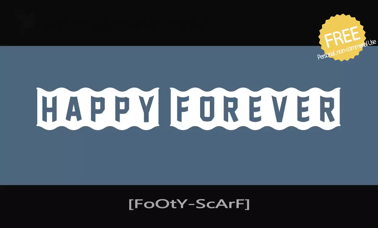 「[FoOtY-ScArF]」字体效果图