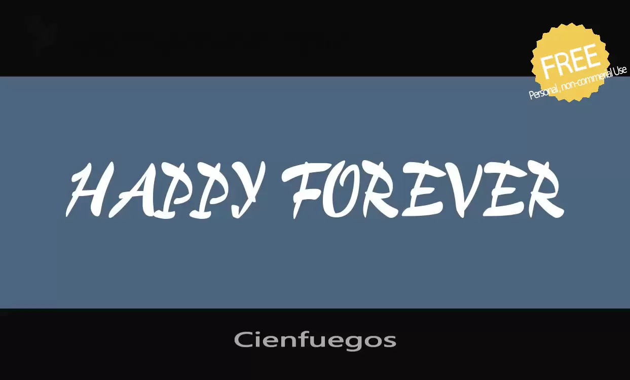 Font Sample of Cienfuegos