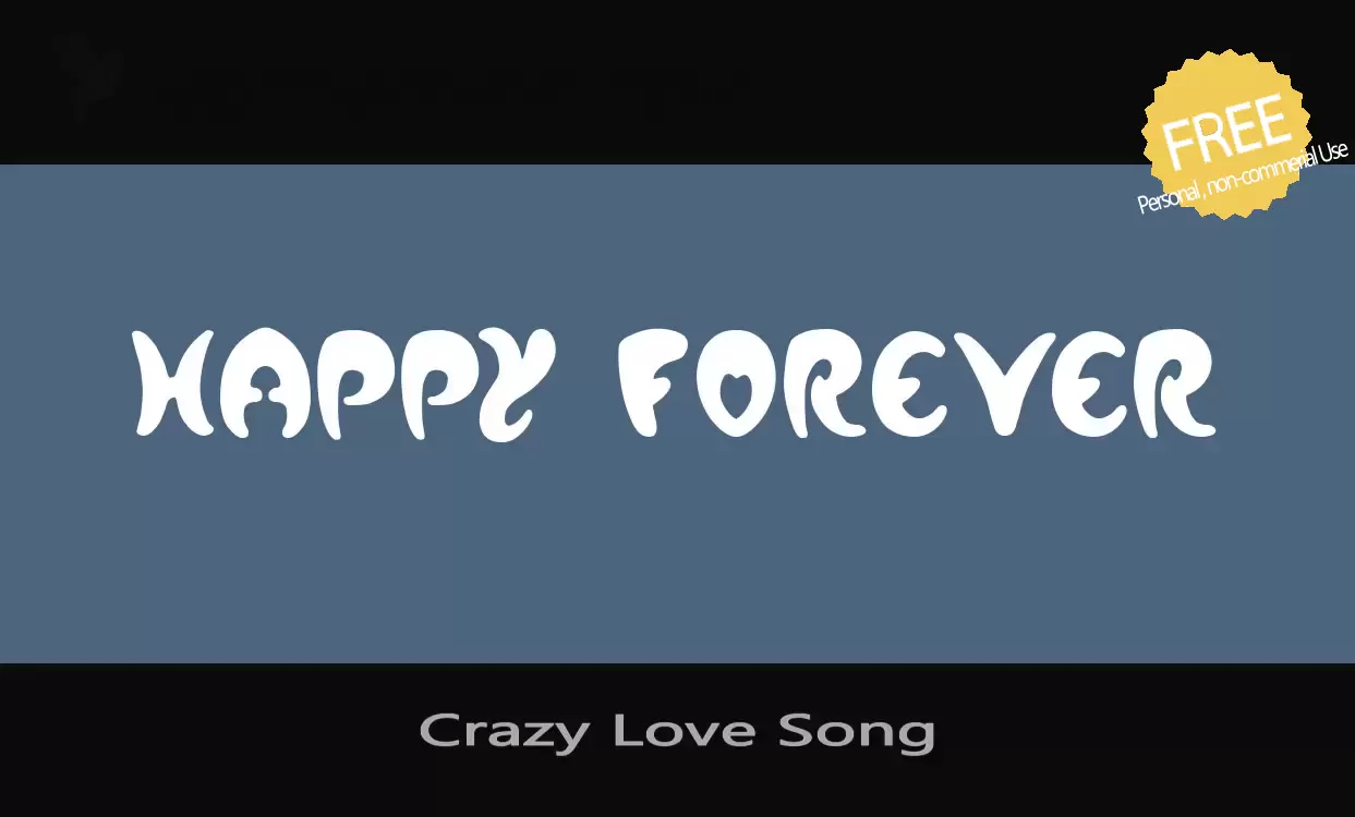 「Crazy-Love-Song」字体效果图