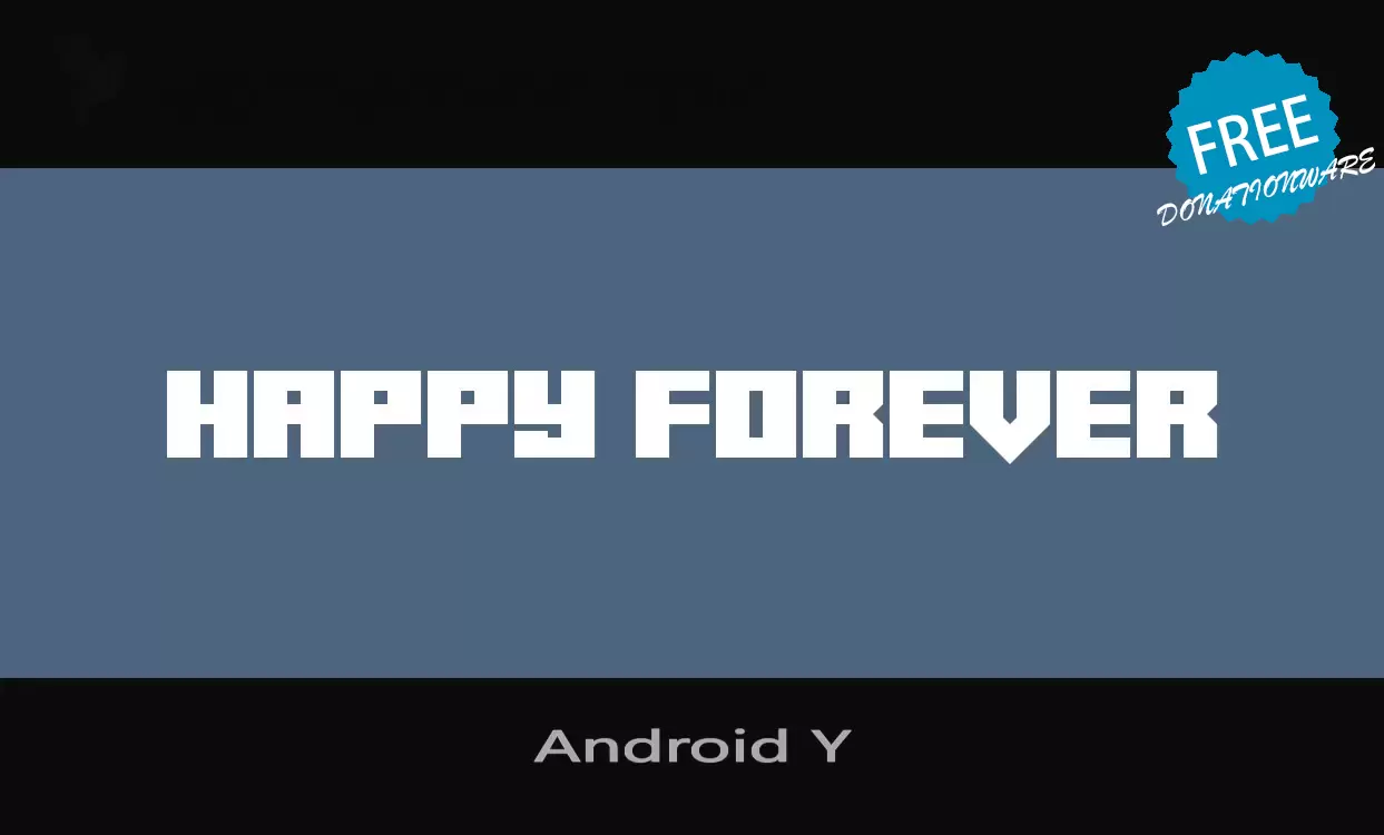 Font Sample of Android-Y