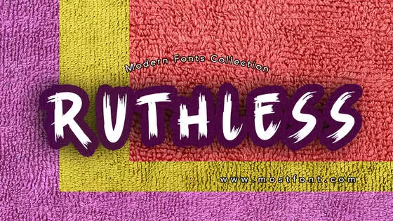 「Ruthless」字体排版图片