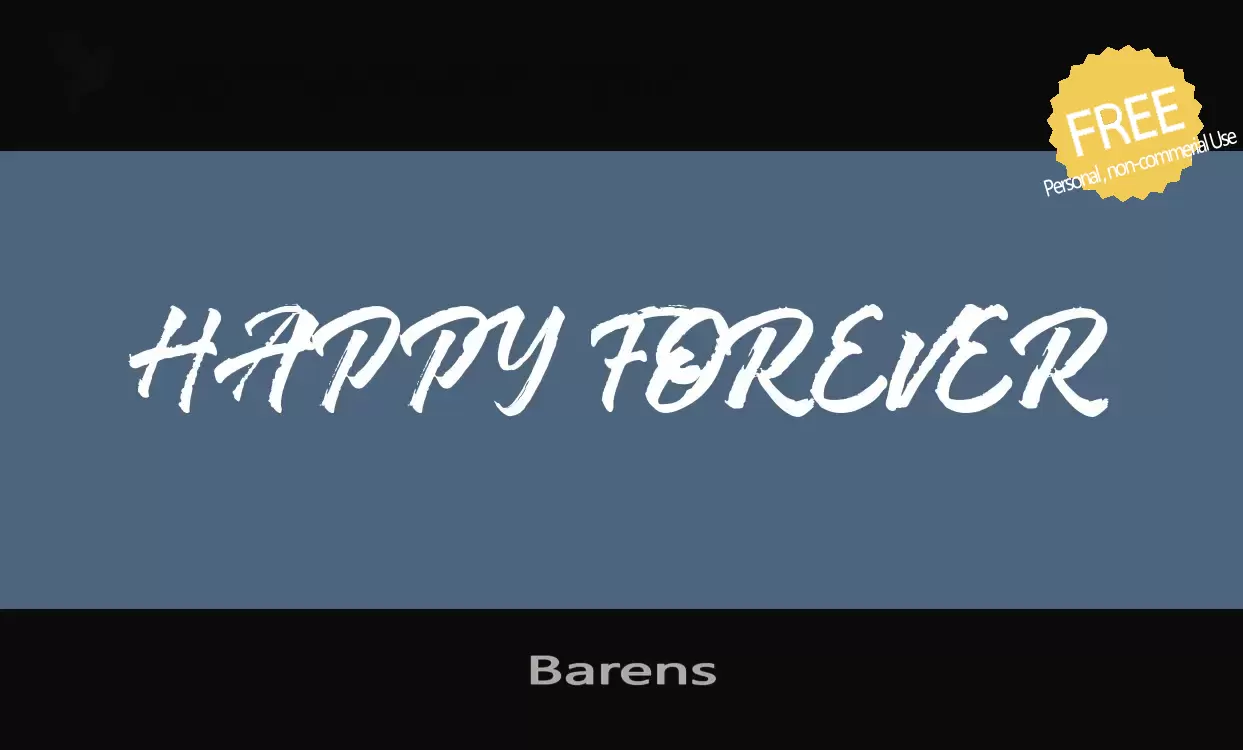 Font Sample of Barens