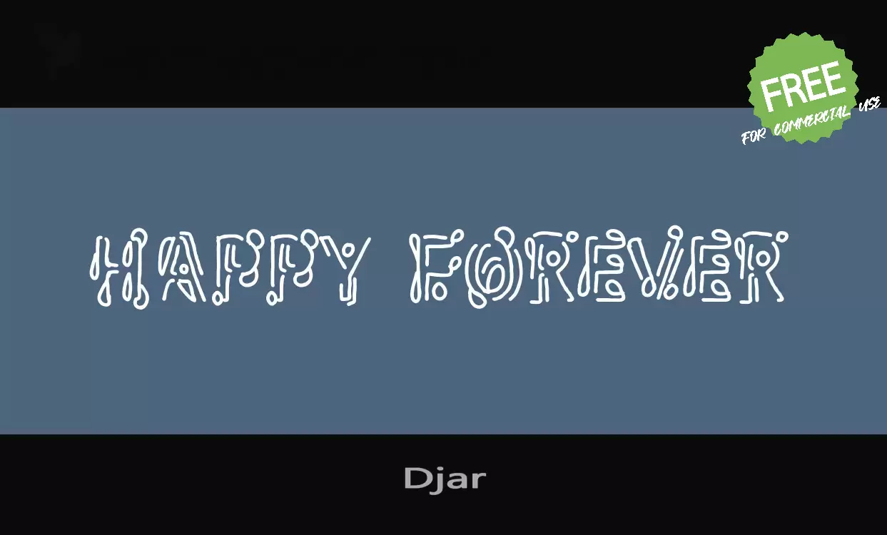 Font Sample of Djar