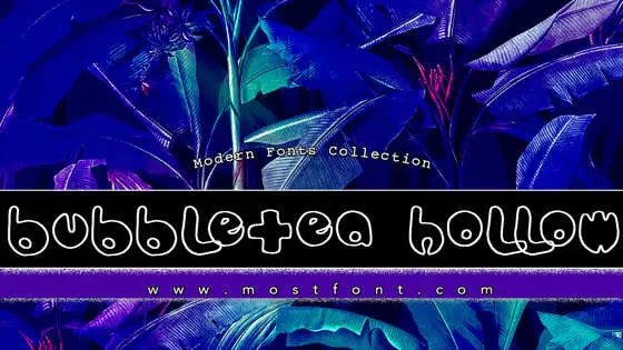 Typographic Design of Bubbletea-Hollow