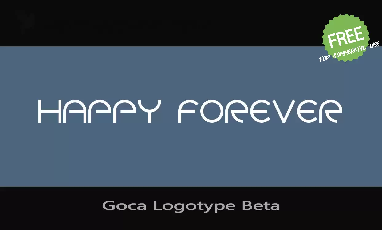 Font Sample of Goca-Logotype-Beta