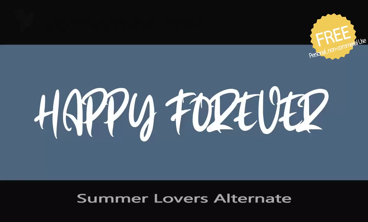 Font Sample of Summer-Lovers-Alternate