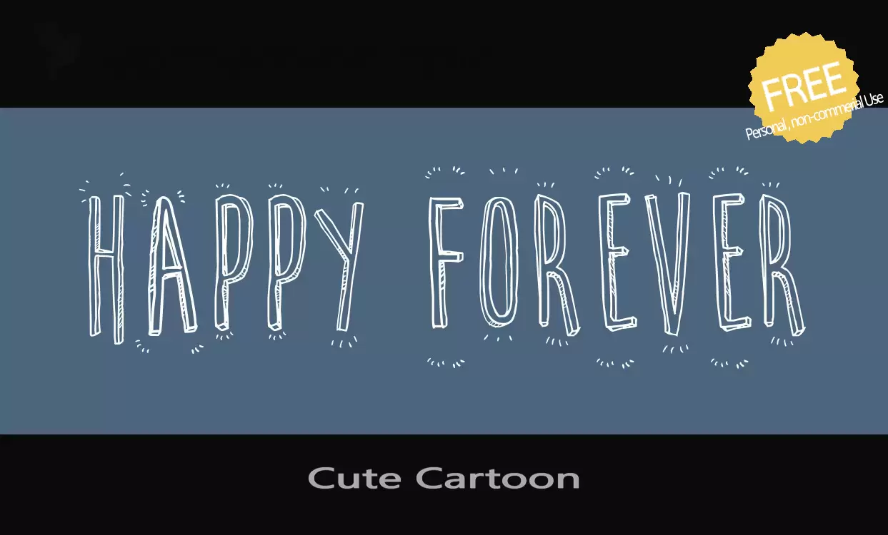 Font Sample of Cute-Cartoon