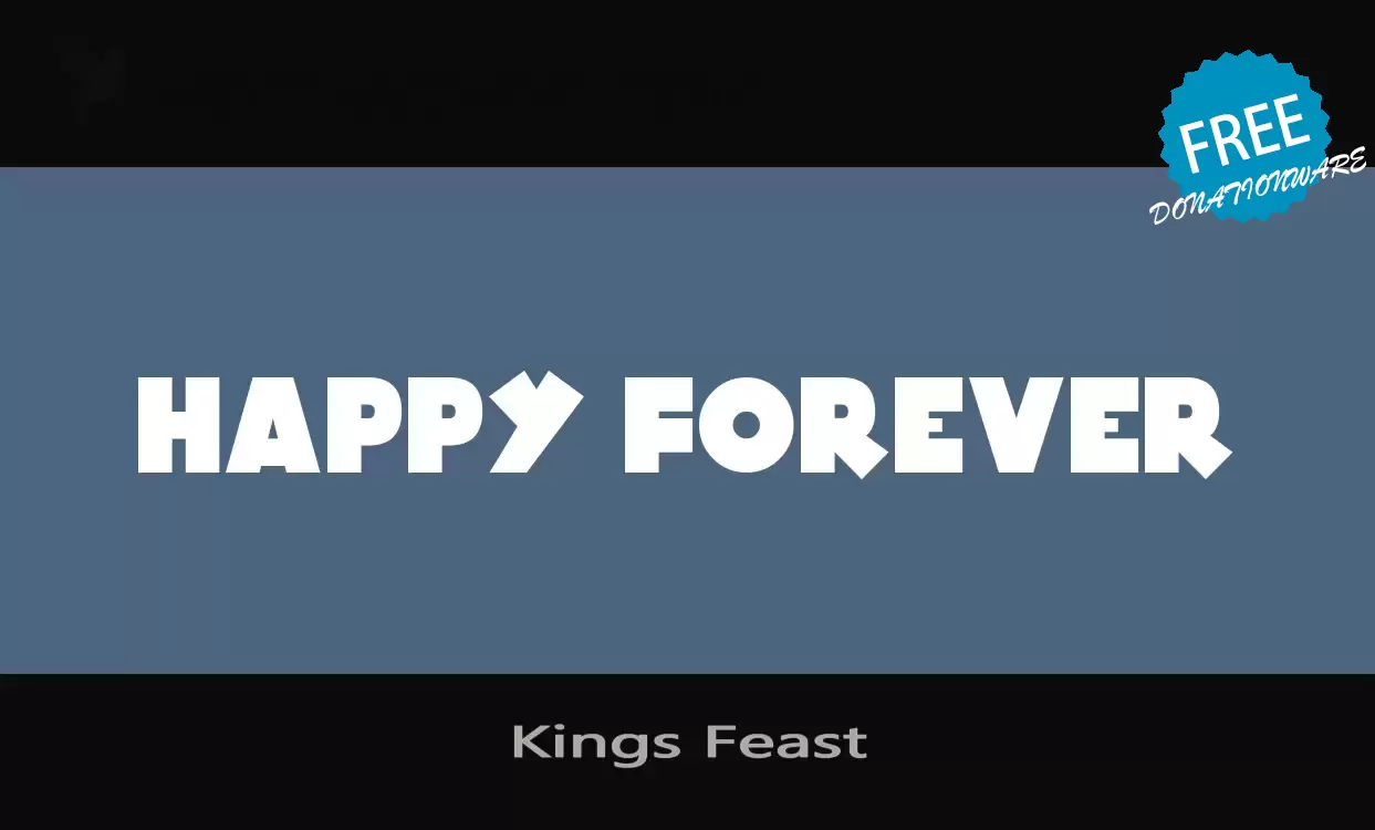 Font Sample of Kings-Feast