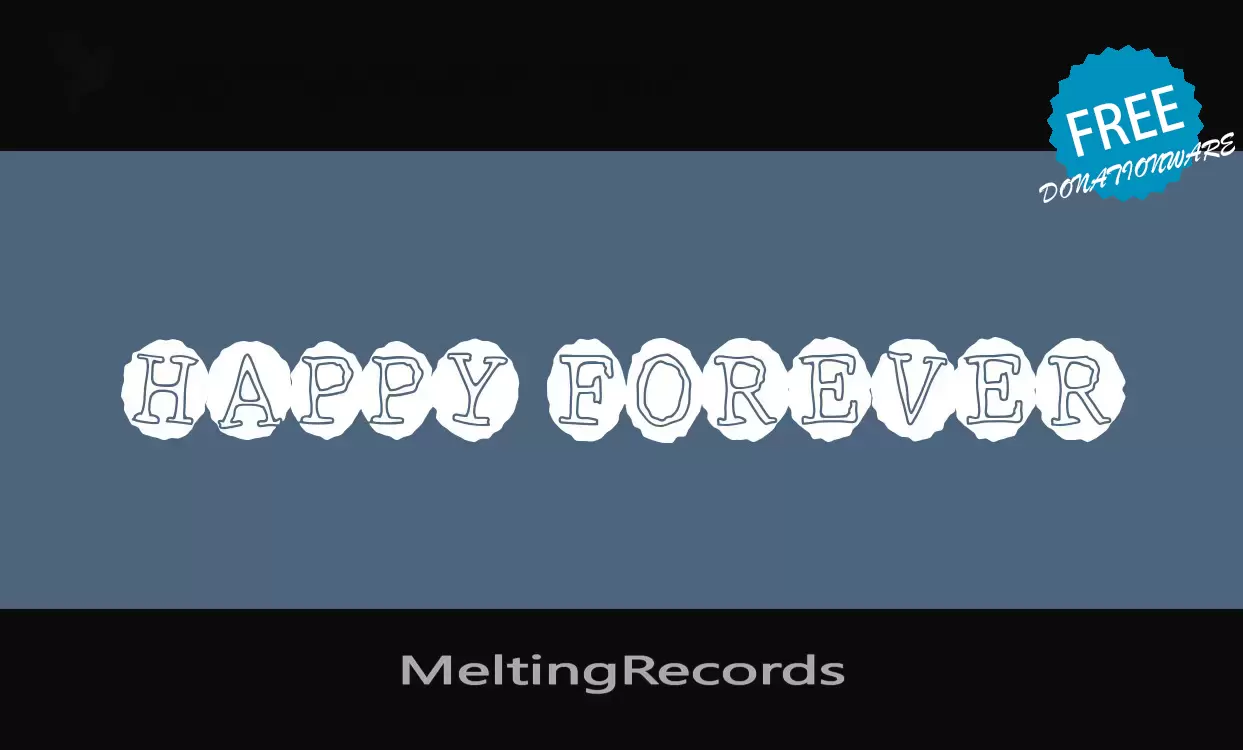 Font Sample of MeltingRecords