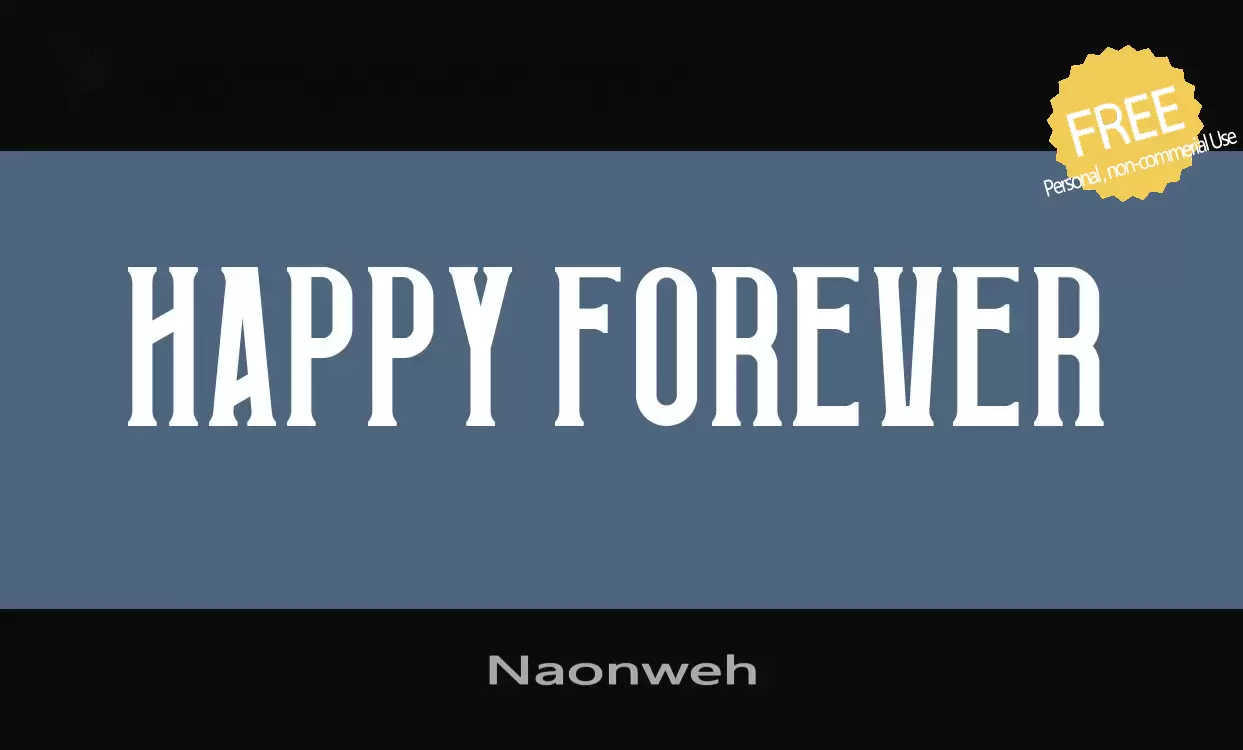 Font Sample of Naonweh