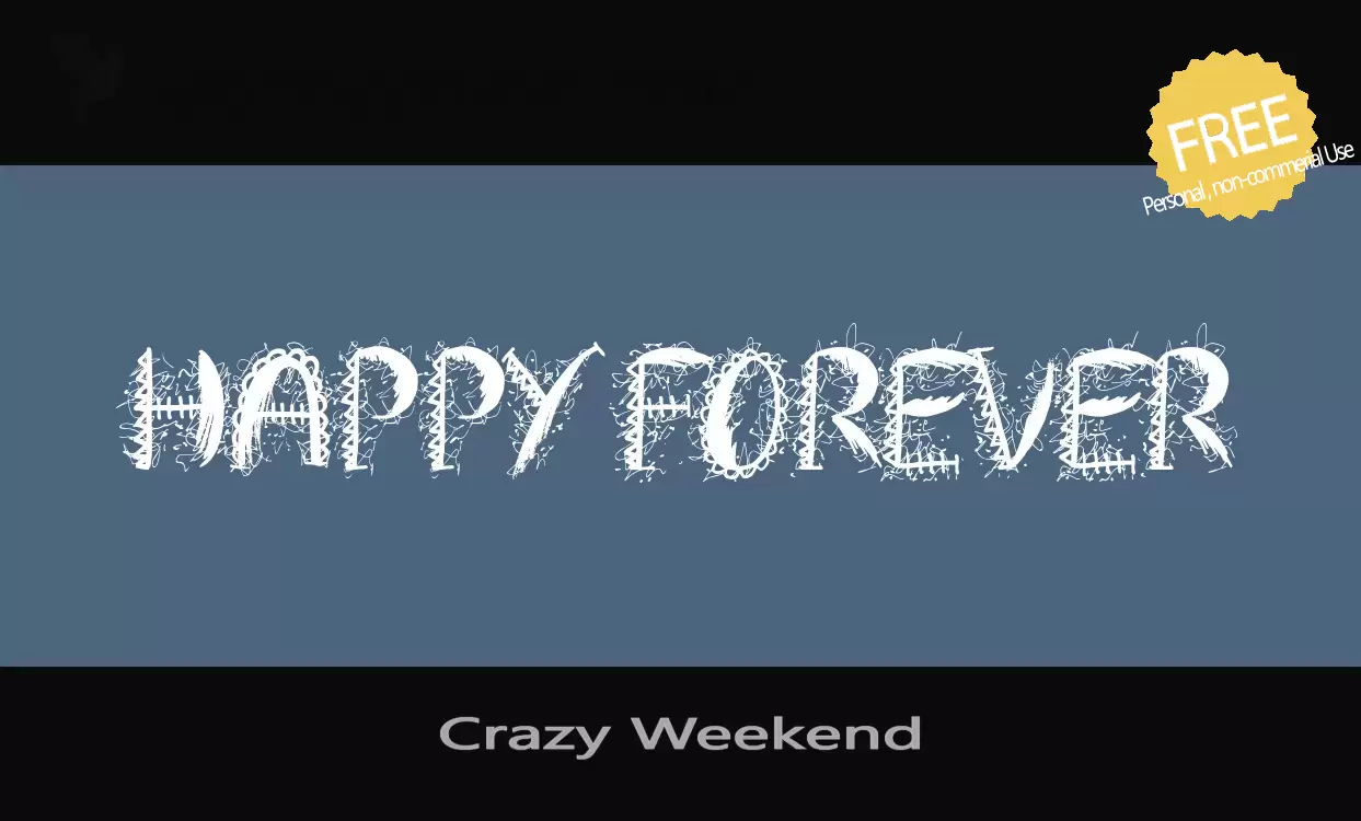 「Crazy-Weekend」字体效果图