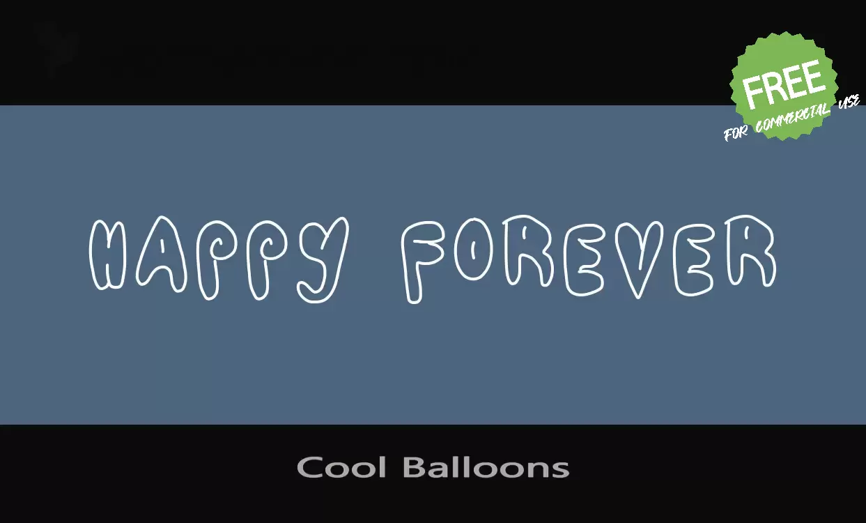 「Cool-Balloons」字体效果图