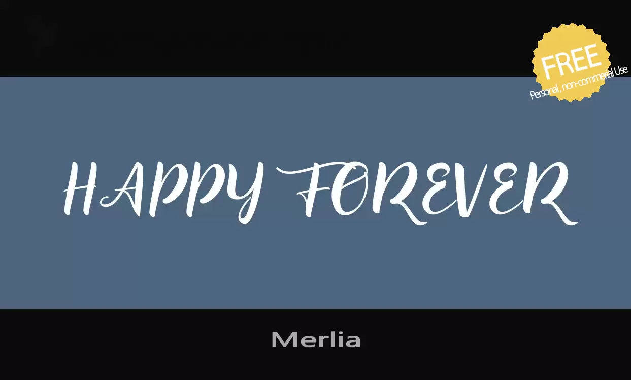 Font Sample of Merlia