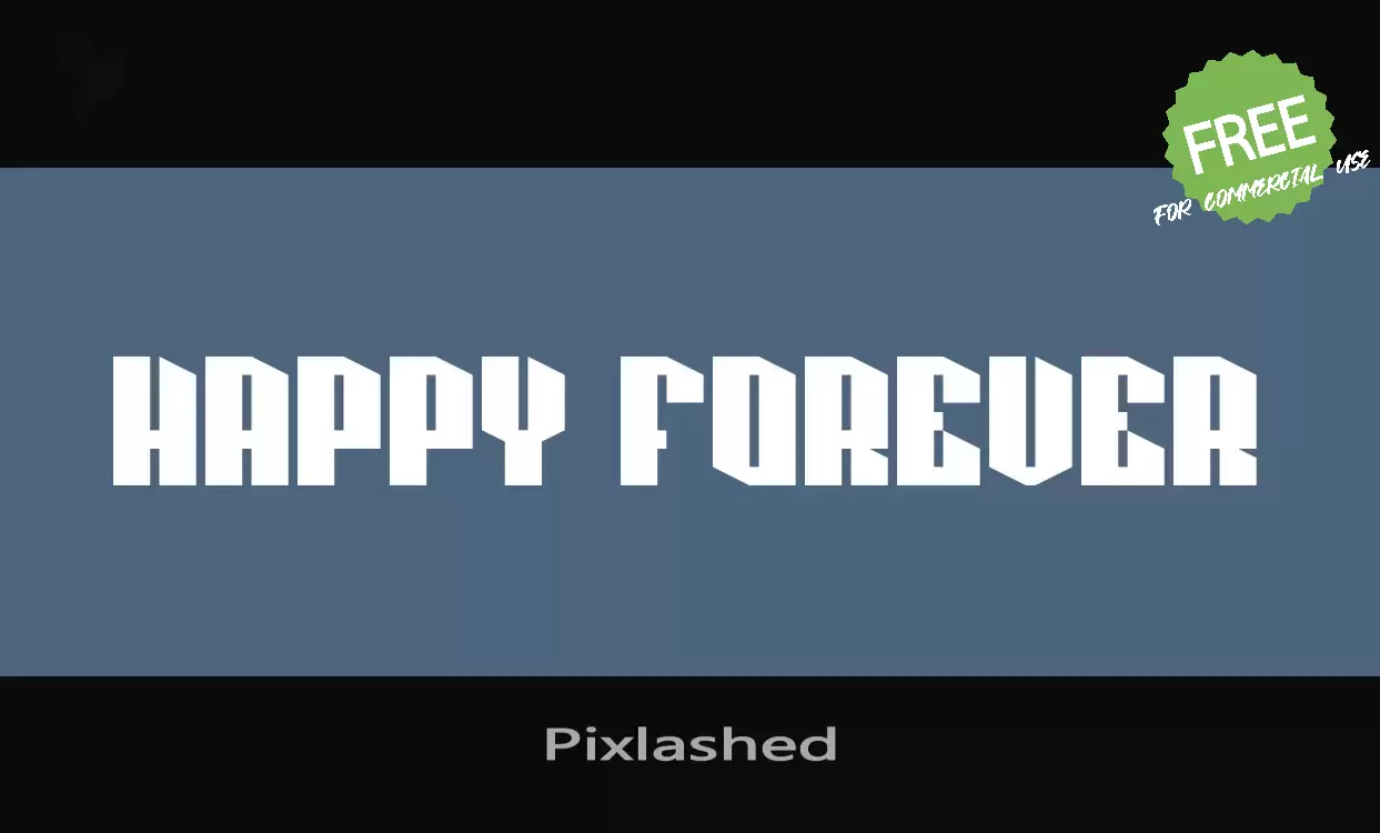 Font Sample of Pixlashed