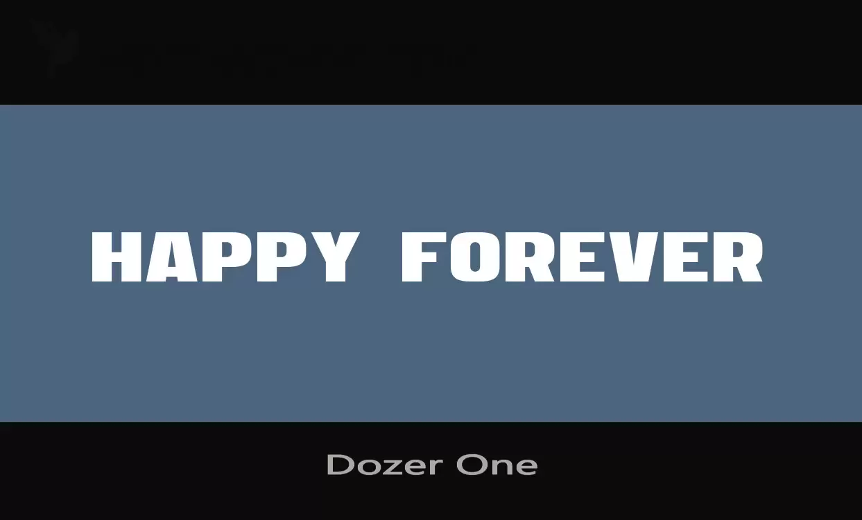 Font Sample of Dozer-One