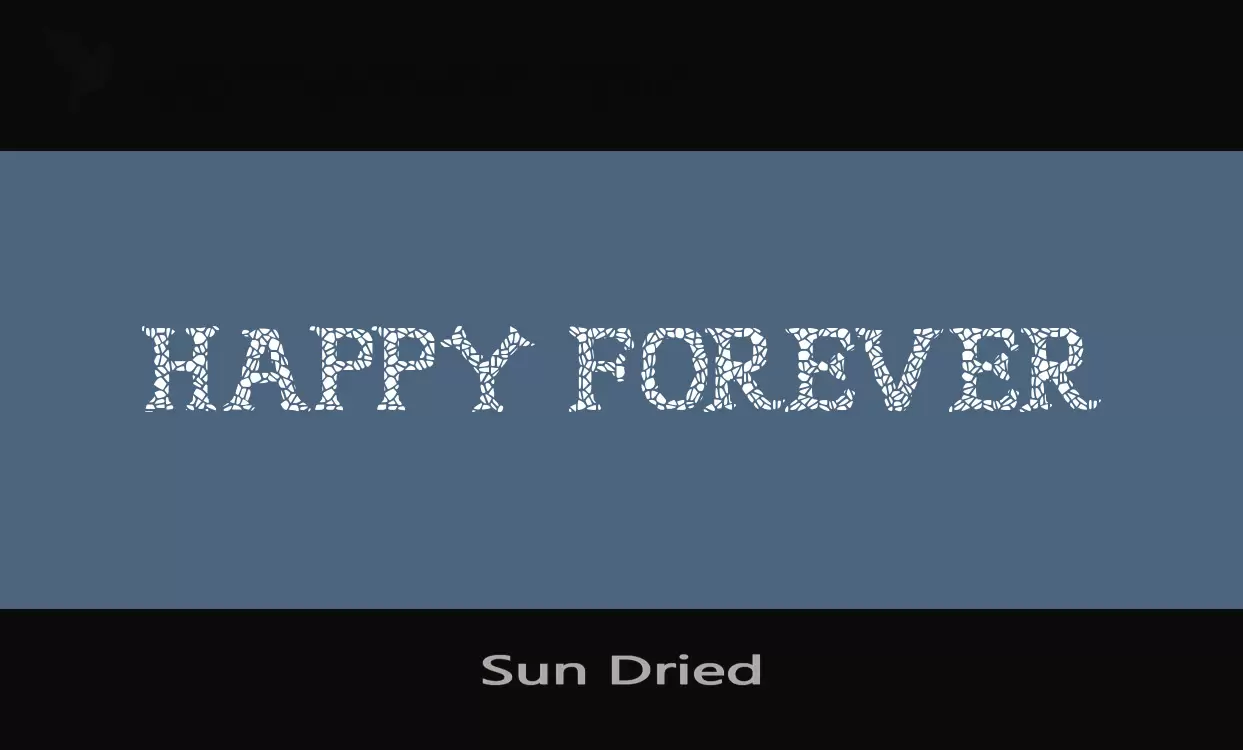 Font Sample of Sun-Dried