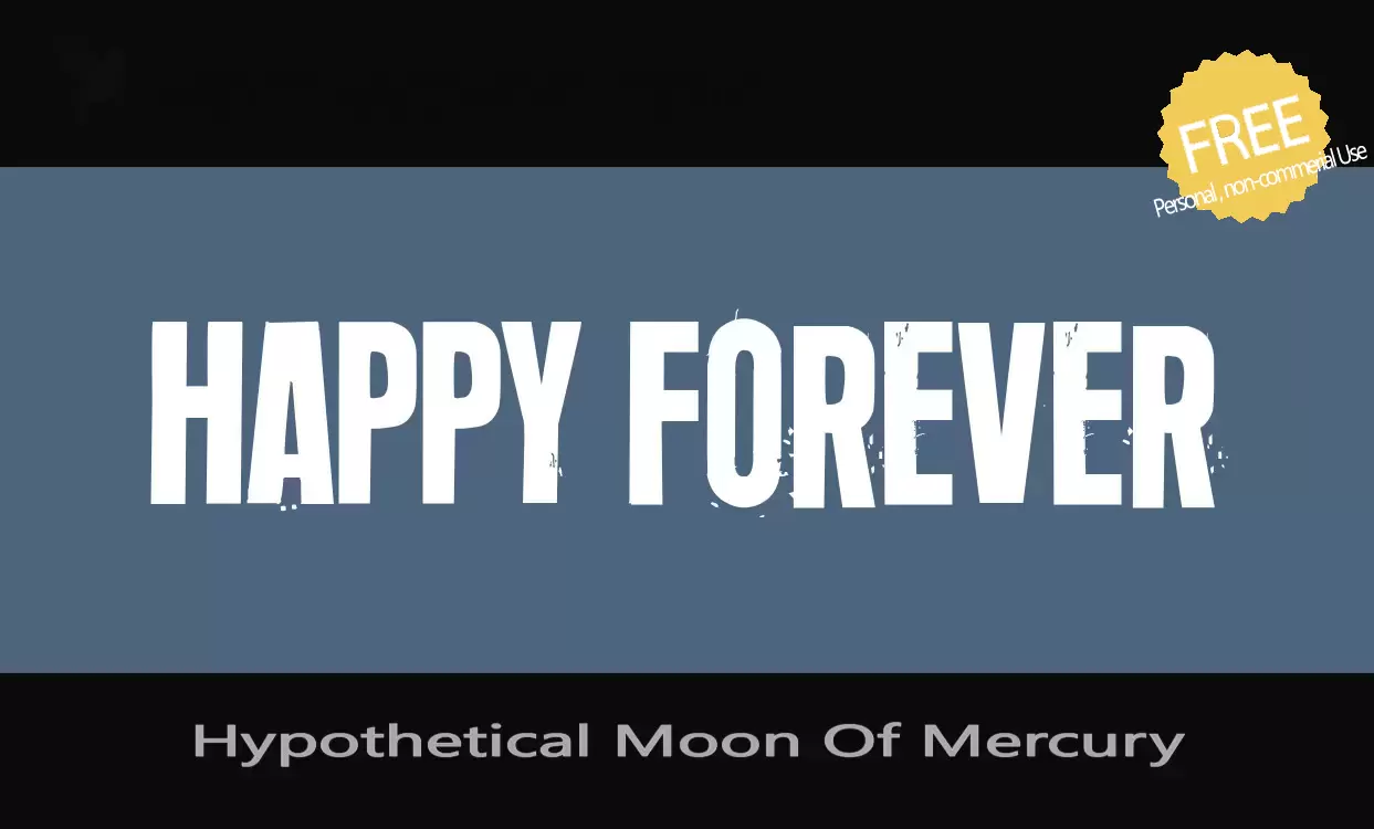 Font Sample of Hypothetical-Moon-Of-Mercury