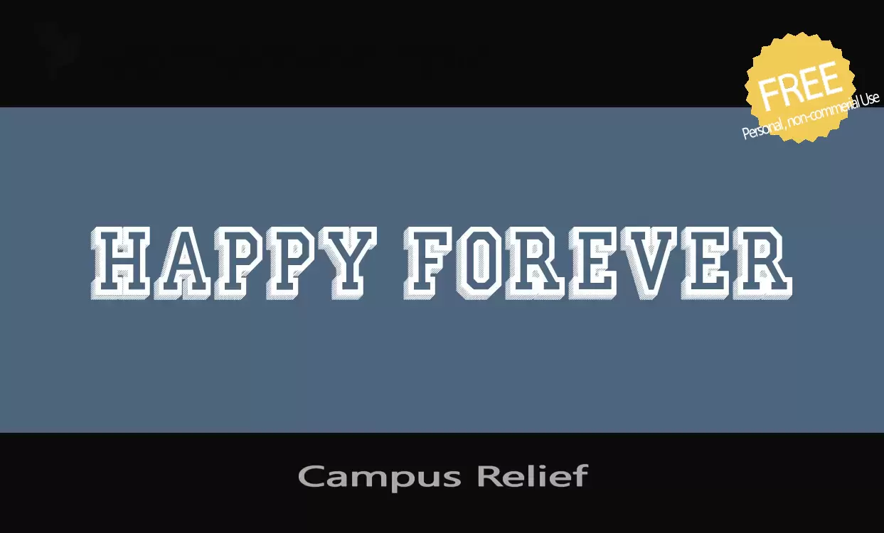 「Campus-Relief」字体效果图