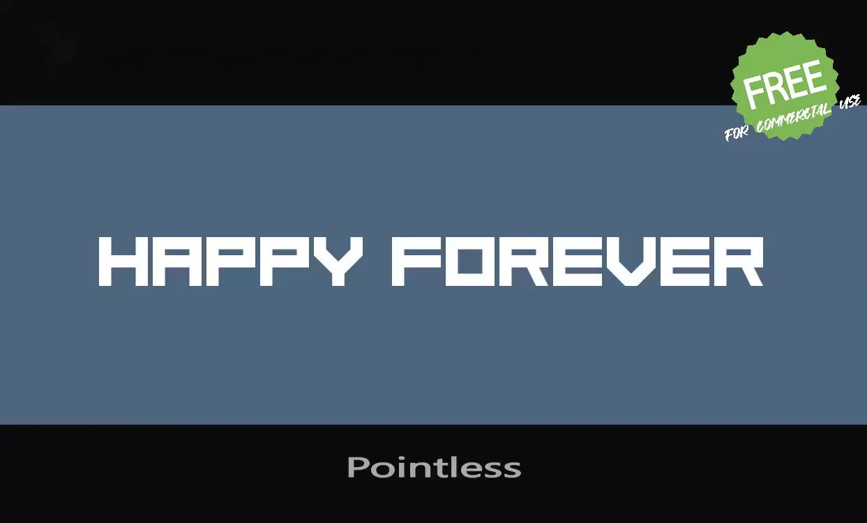 Font Sample of Pointless