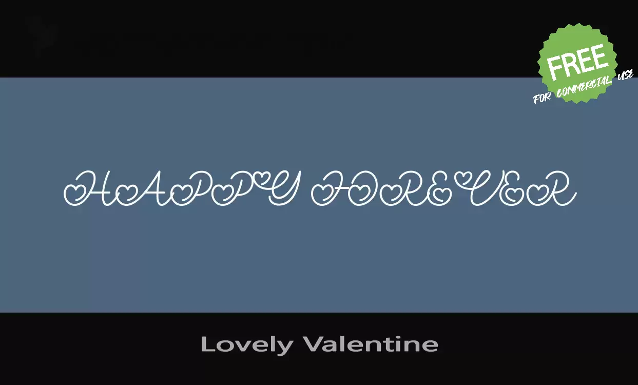 Font Sample of Lovely-Valentine