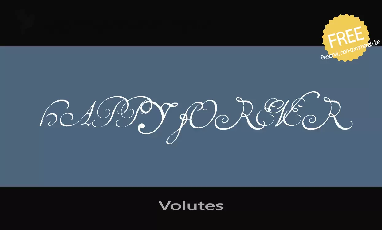 Font Sample of Volutes