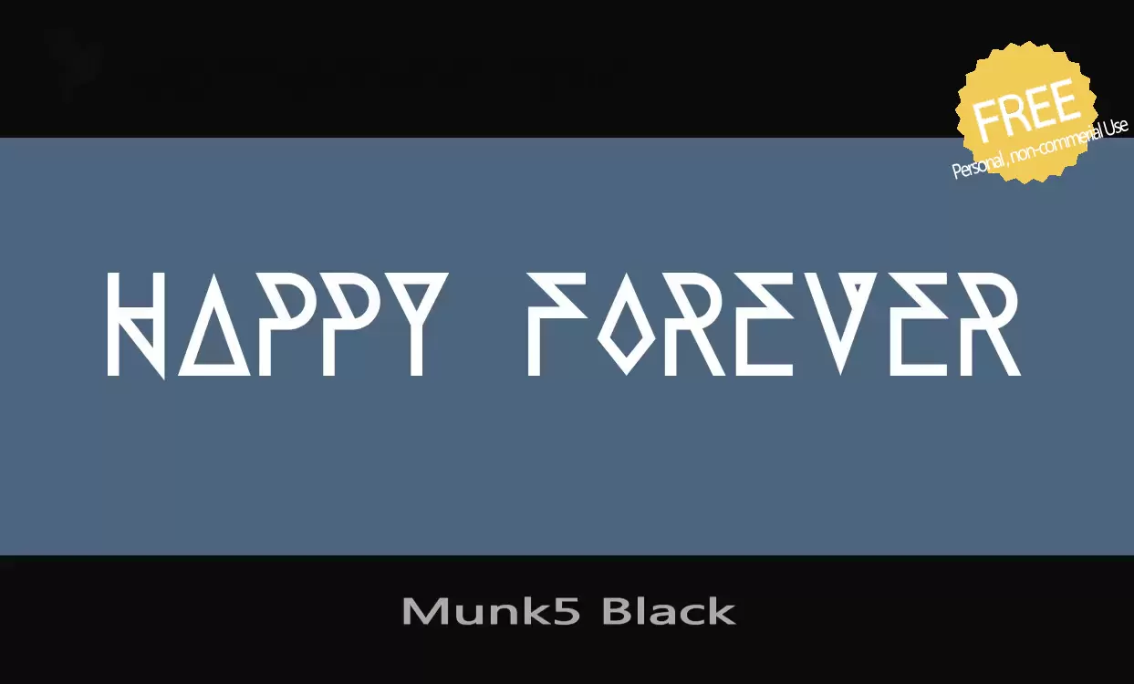 「Munk5-Black」字体效果图