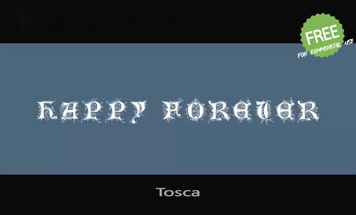 Font Sample of Tosca