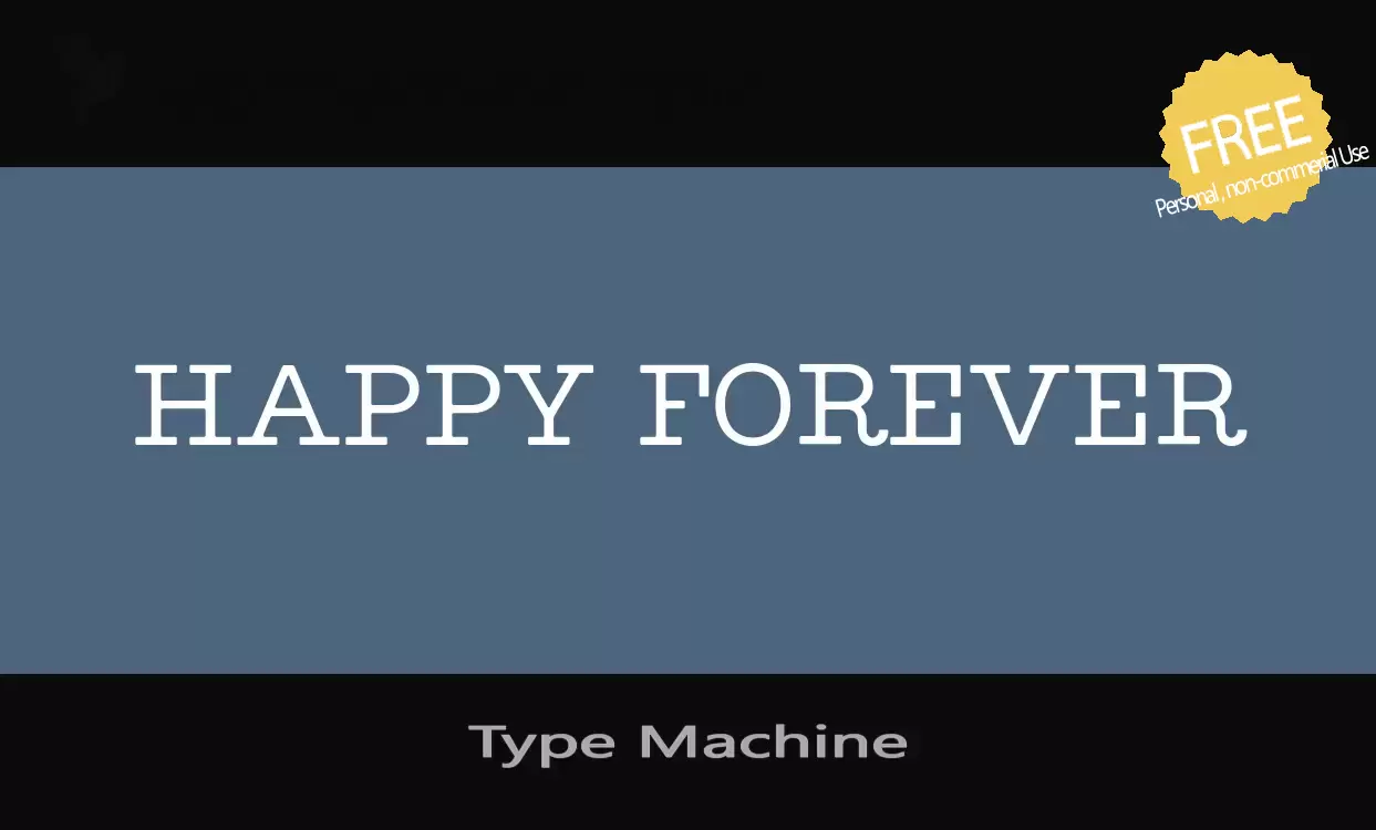 「Type-Machine」字体效果图