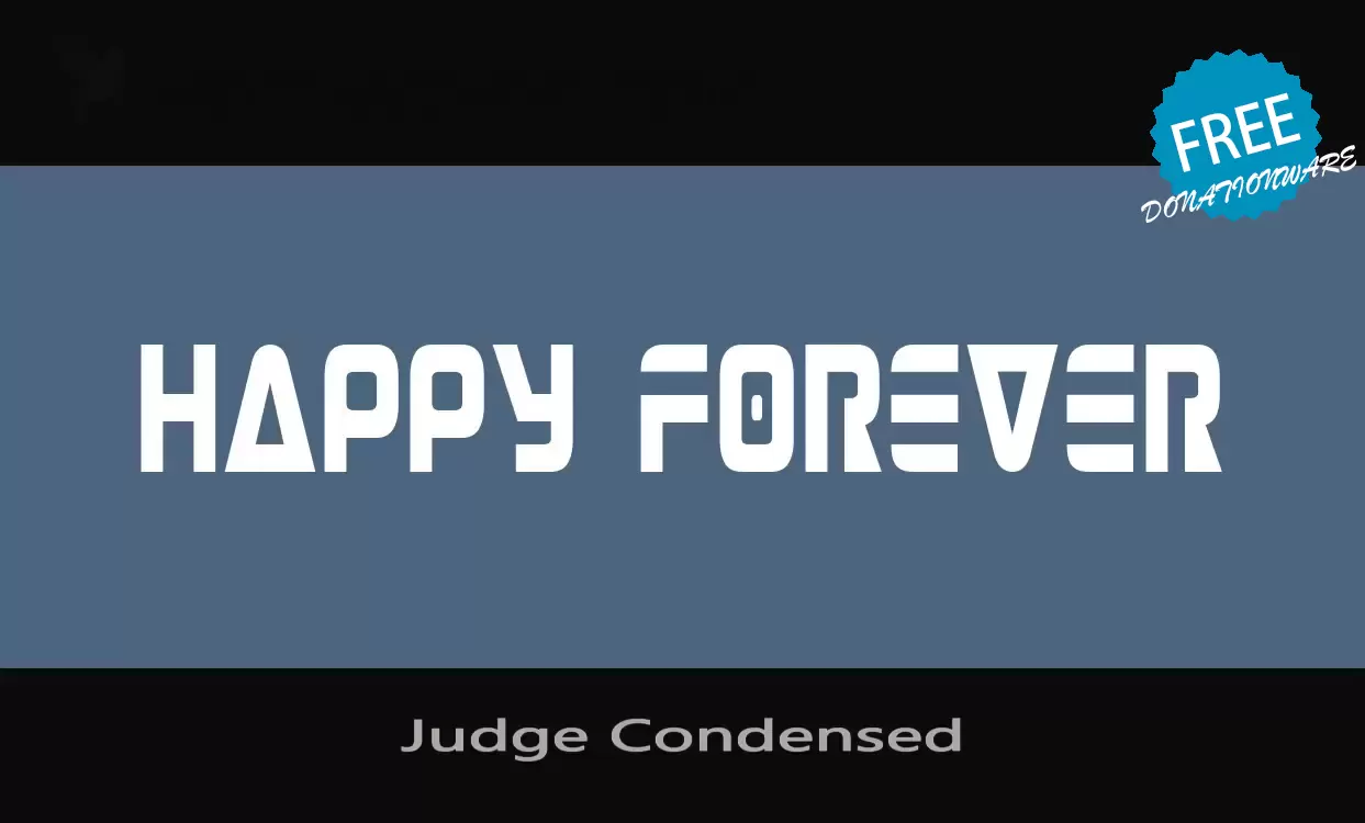 Font Sample of Judge-Condensed