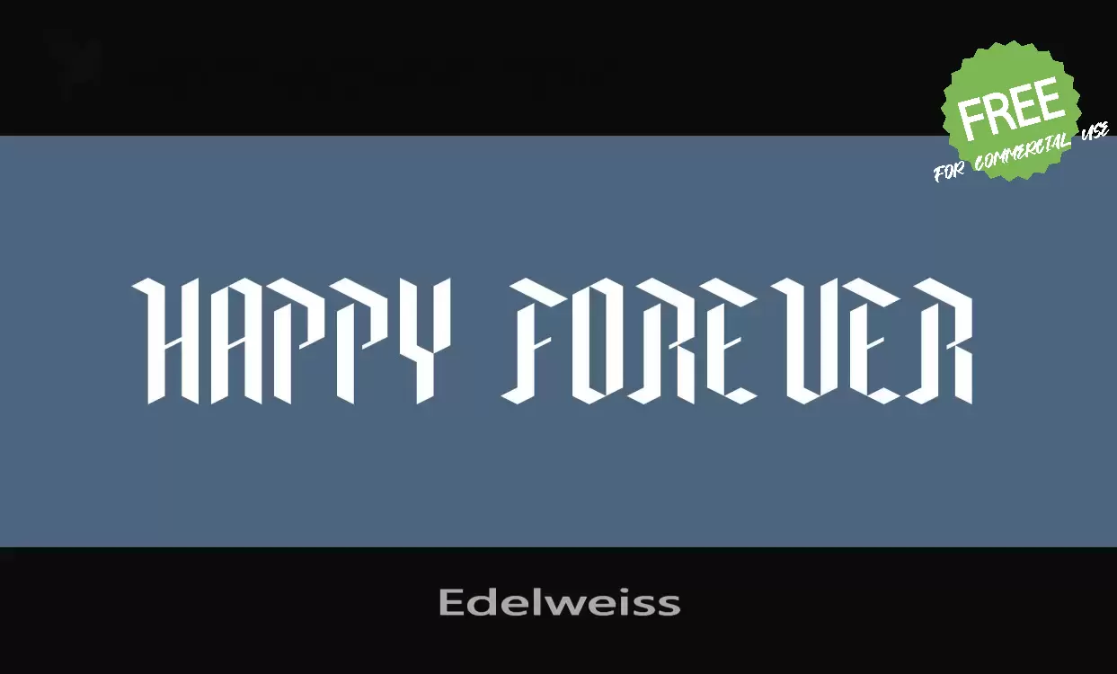 Font Sample of Edelweiss