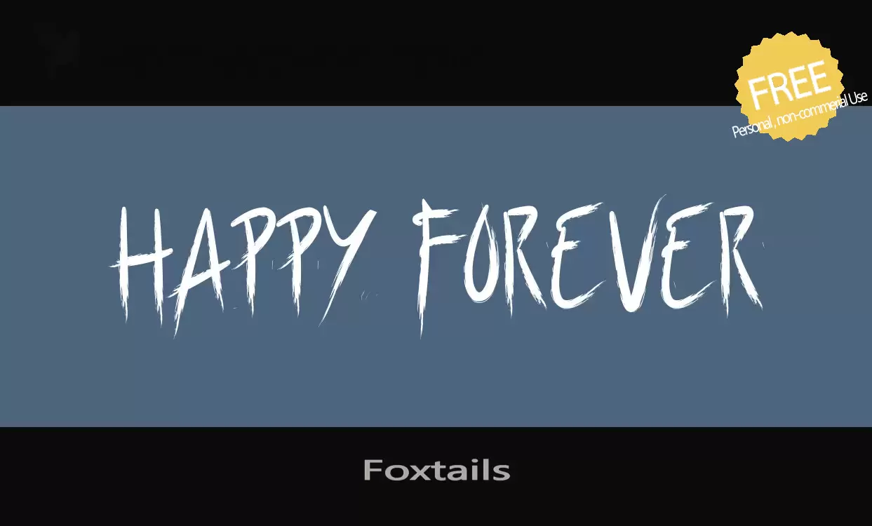 Font Sample of Foxtails