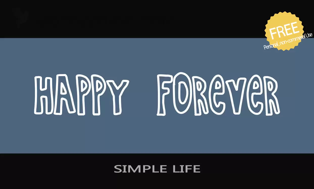 「SIMPLE-LIFE」字体效果图