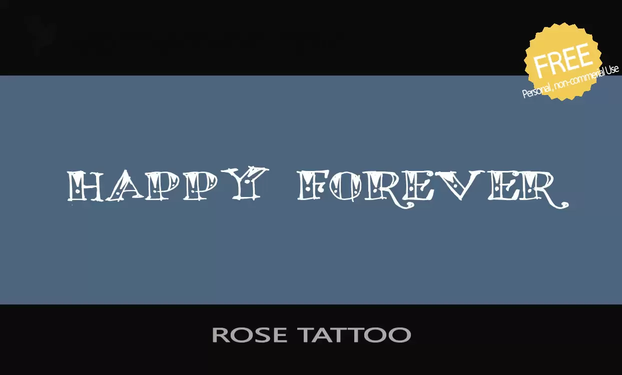 Font Sample of ROSE-TATTOO