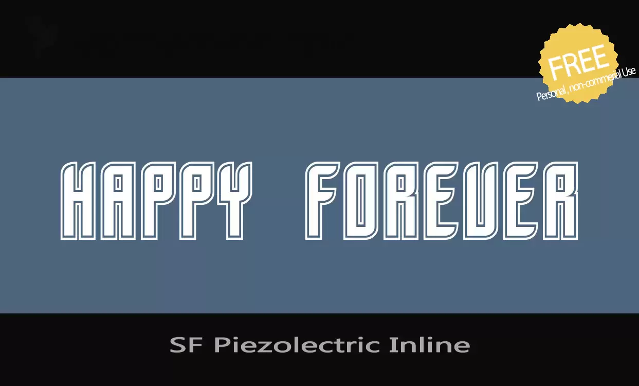 Font Sample of SF-Piezolectric-Inline