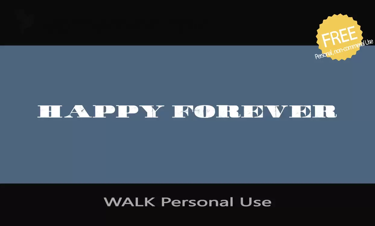 「WALK-Personal-Use」字体效果图