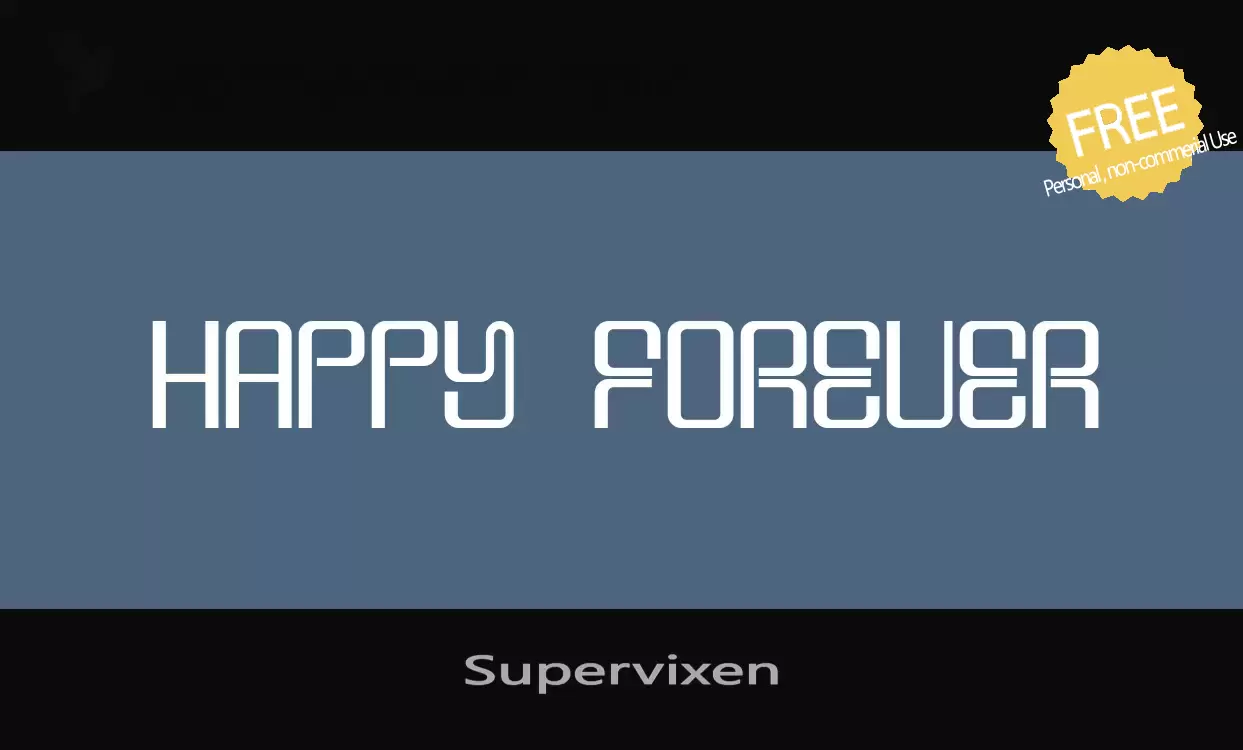 Font Sample of Supervixen