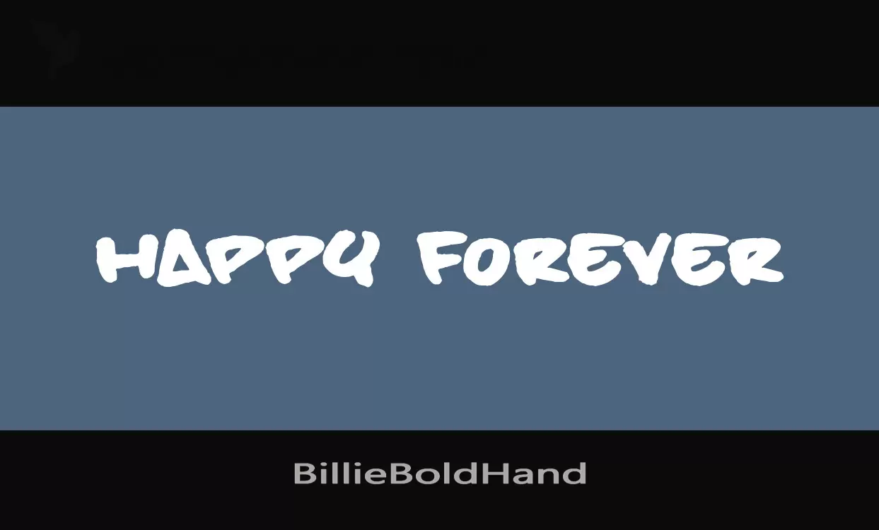 「BillieBoldHand」字体效果图