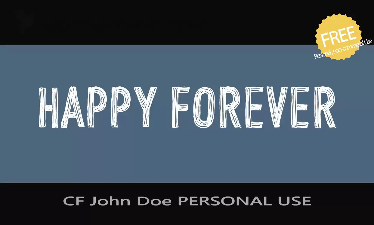 「CF-John-Doe-PERSONAL-USE」字体效果图