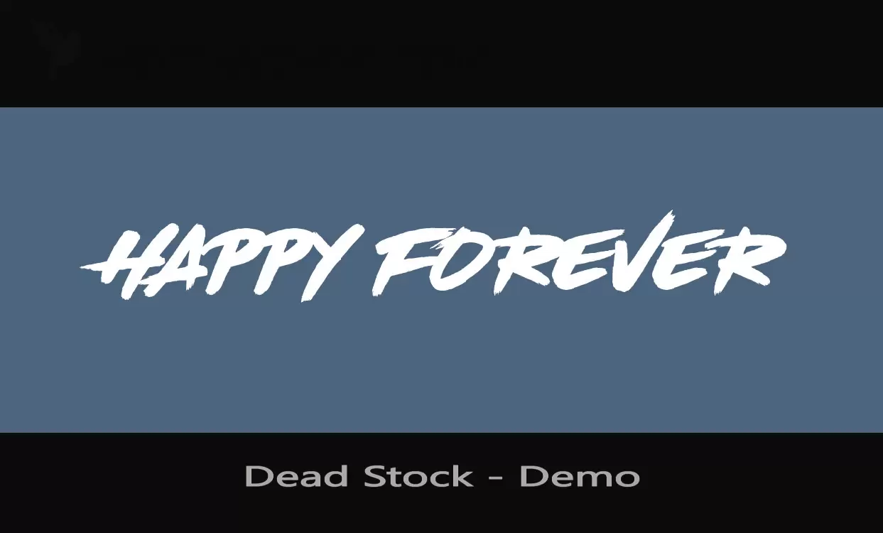 Font Sample of Dead-Stock---Demo