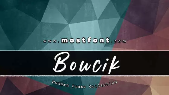 「Boucik」字体排版样式