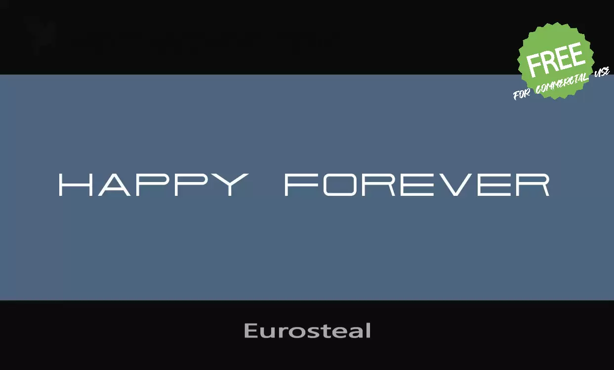 「Eurosteal」字体效果图