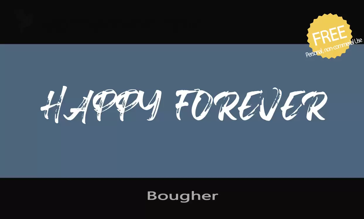 Font Sample of Bougher