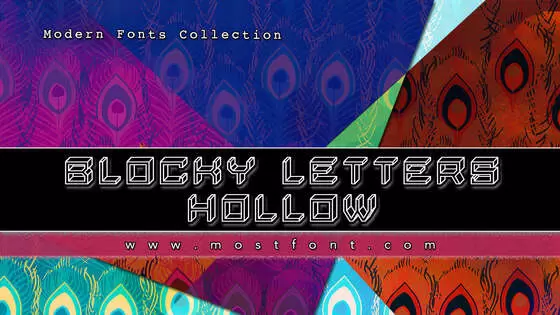 Typographic Design of Blocky-Letters-Hollow